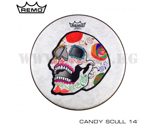 Барабанный пластик Remo Candy Skull ARTBEAT Artist Collection