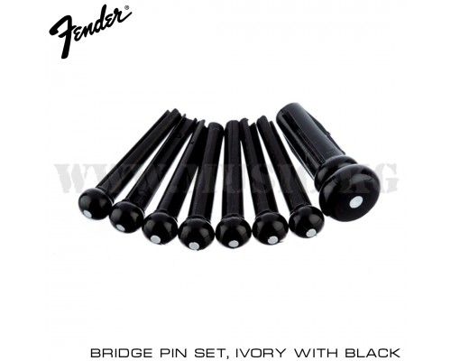 Комплект фиксаторов для акустической гитары Fender Acoustic Bridge Pin Set Black