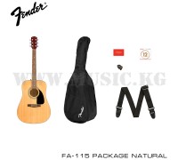Гитарный комплект FA-115 Dreadnought Pack, Walnut Fingerboard, Natural Fender 