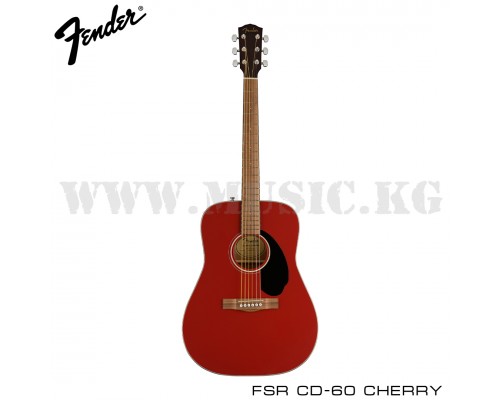 Акустическая гитара Limited Edition Fender CD-60 Dreadnought V3 DS, Walnut Fingerboard, Cherry