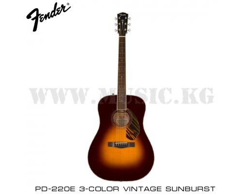Электроакустика Fender Paramount PD-220E Dread 3-Color Vintage Sunburst