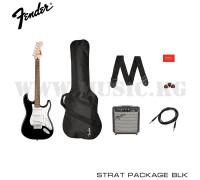 Комплект Squier Stratocaster Pack, Laurel Fingerboard, Black