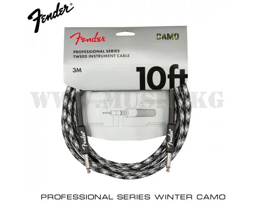 Инструментальный кабель Fender Professional Series Instrument Cable, Straight/Straight, '10 Winter Camo