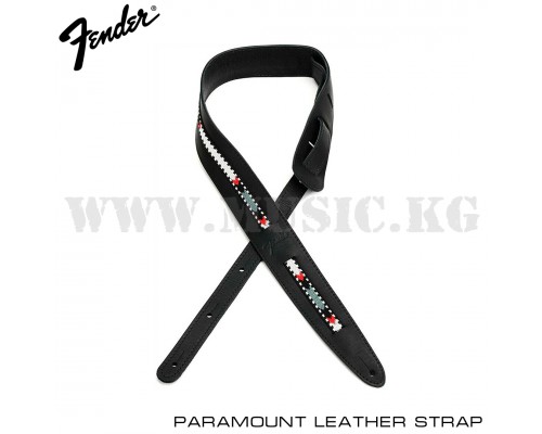 Ремень для гитары Fender Paramount Acoustic Leather Strap Black