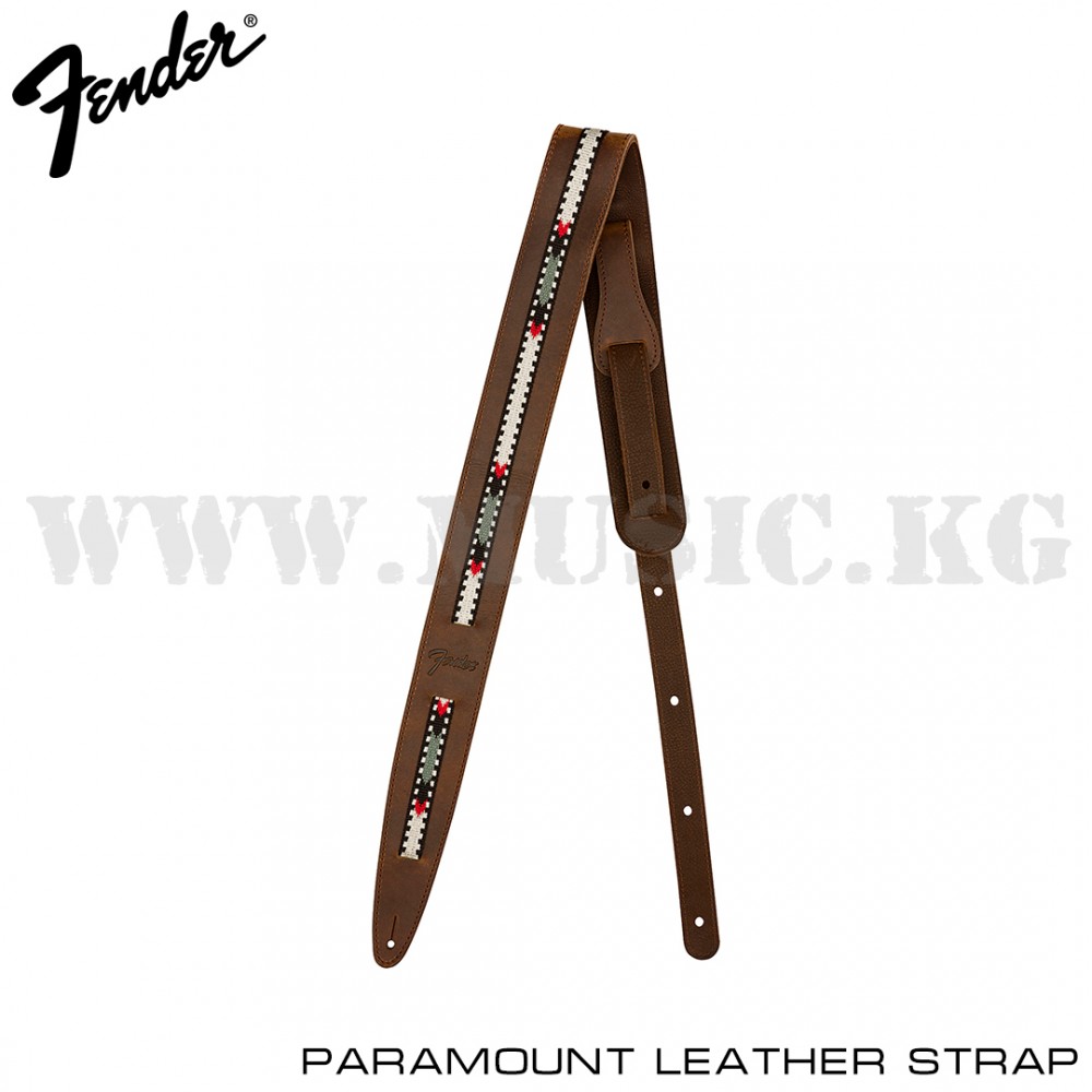 Ремень для гитары Fender Paramount Acoustic Leather Strap Brown