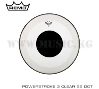 Пластик для бас-барабана Remo Powerstroke 3 Clear 22' Dot