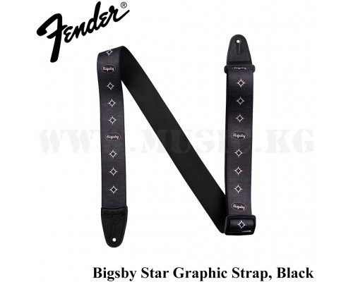 Ремень Fender Bigsby Star Graphic Strap, Black