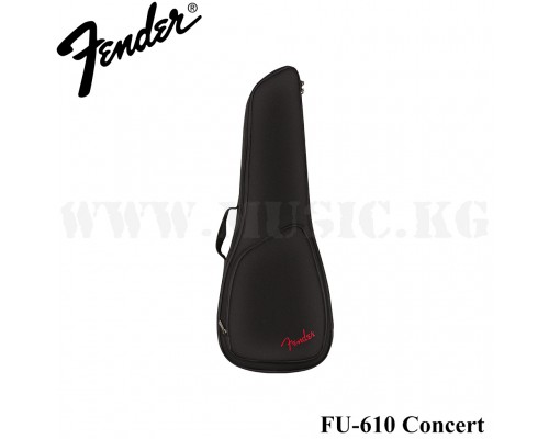 Чехол для укулеле концерт Fender FU610 Concert Ukulele Gig Bag, Black