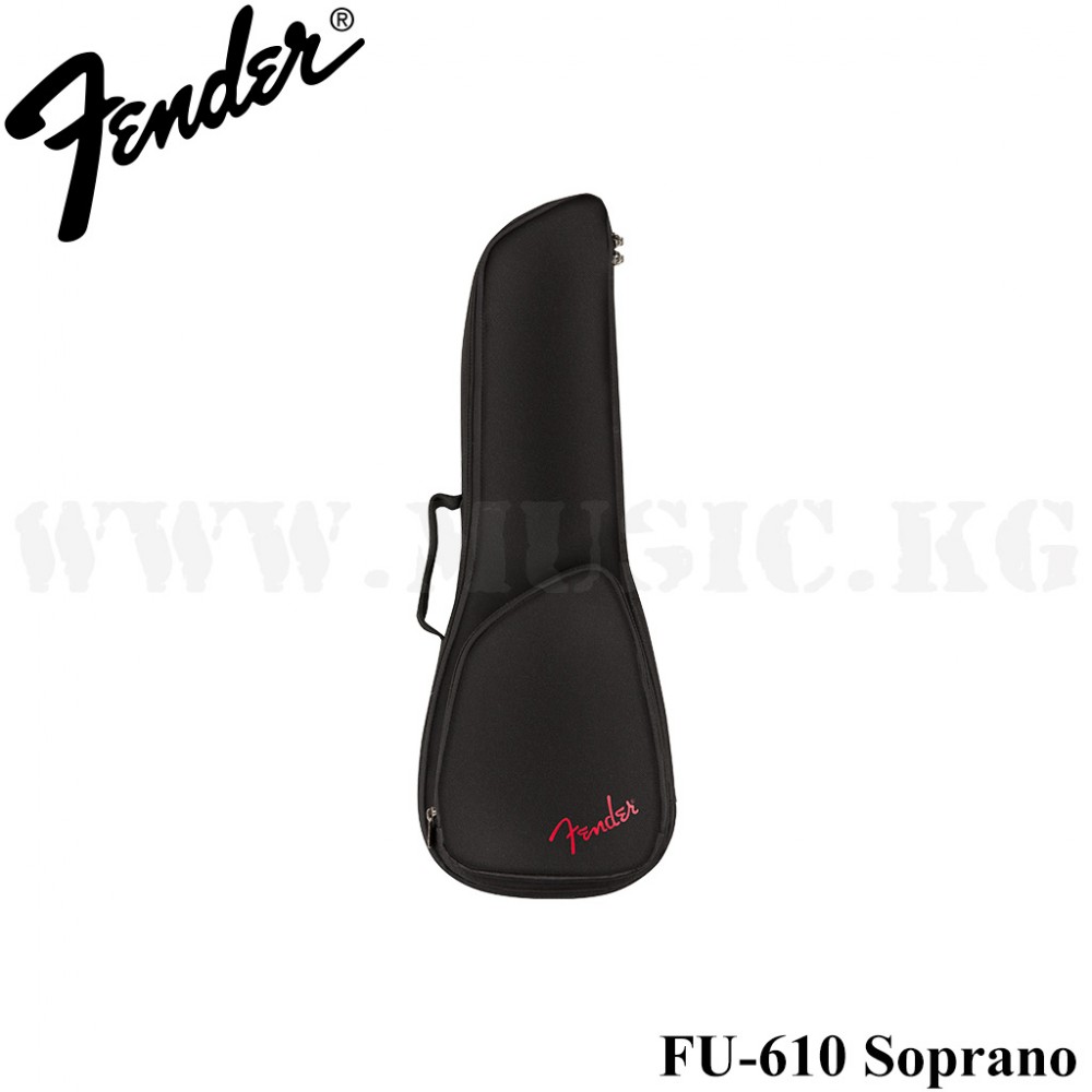 Чехол для укулеле сопрано Fender FU610 Soprano Ukulele Gig Bag, Black