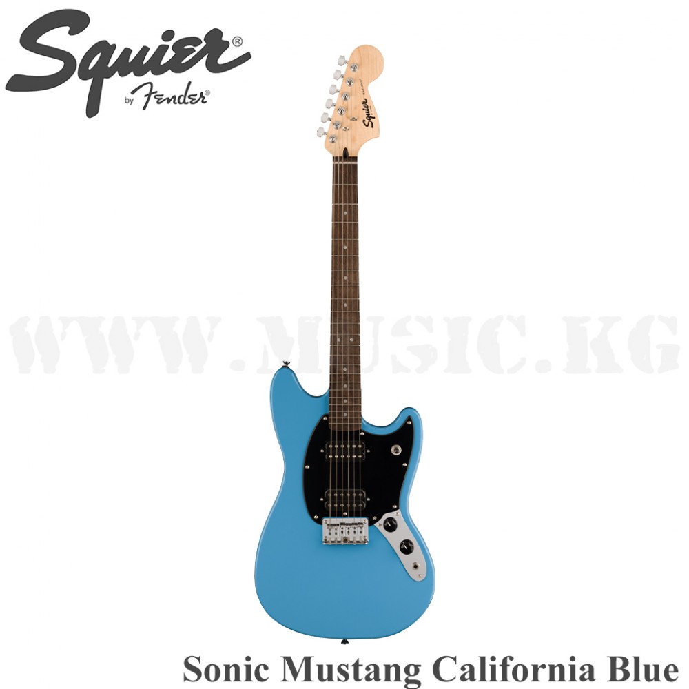 Электрогитара Squier Sonic Mustang HH, Laurel Fingerboard, Black Pickguard, California Blue