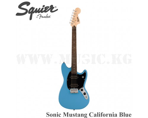 Электрогитара Squier Sonic Mustang HH, Laurel Fingerboard, Black Pickguard, California Blue