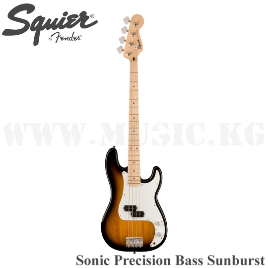 Бас-гитара Squier Sonic Precision Bass, Maple Fingerboard, White Pickguard, 2-Color Sunburst