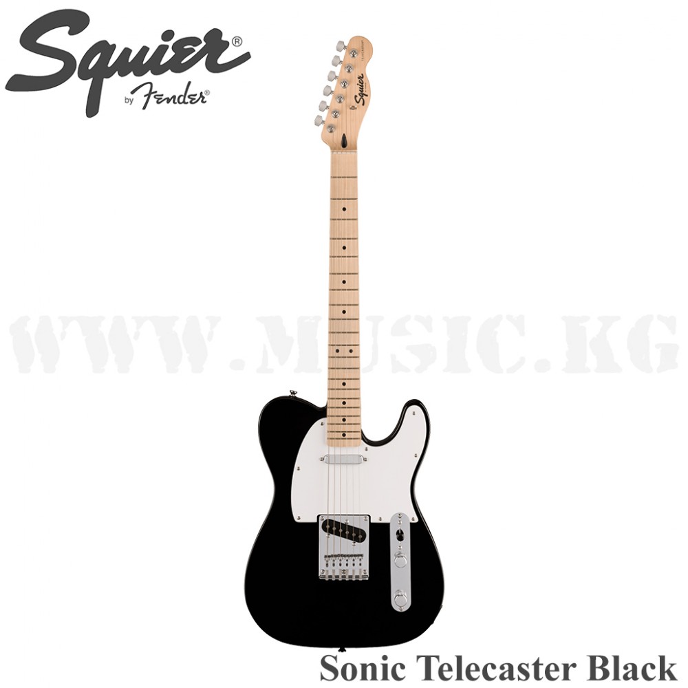 Электрогитара Squier Sonic Telecaster, Maple Fingerboard, White Pickguard, Black