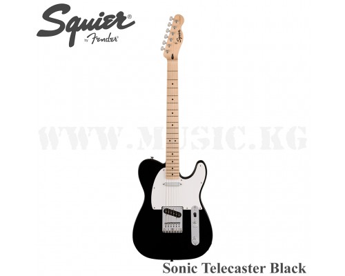 Электрогитара Squier Sonic Telecaster, Maple Fingerboard, White Pickguard, Black