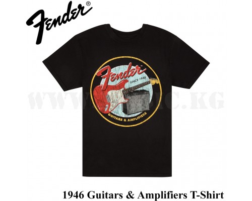 Футболка Fender 1946 Guitars & Amplifiers T-Shirt, Vintage Black, M