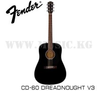 Акустическая гитара Fender CD-60 Dreadnought V3 DS, Walnut Fingerboard, Black