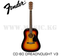 Акустическая гитара Fender CD-60 Dreadnought V3 DS, Walnut Fingerboard, Sunburst