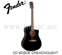 Электроакустическая гитара Fender CD-60SCE Dreadnought, Walnut Fingerboard, Black