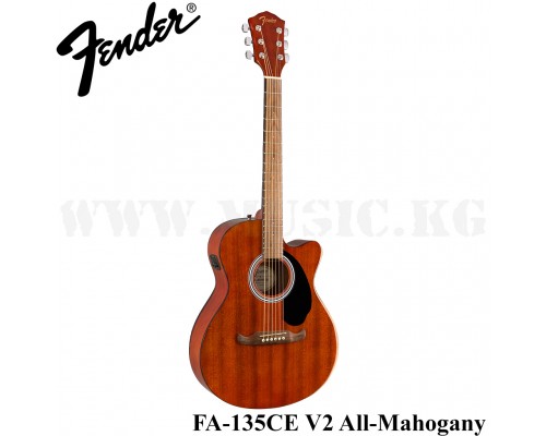 Электроакустическая гитара Fender FA-135CE V2 Concert, Walnut Fingerboard, All-Mahogany