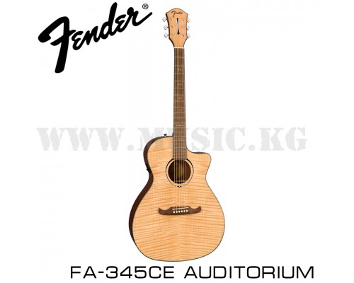 Электроакустическая гитара Fender FA-345CE Auditorium, Laurel Fingerboard, Natural
