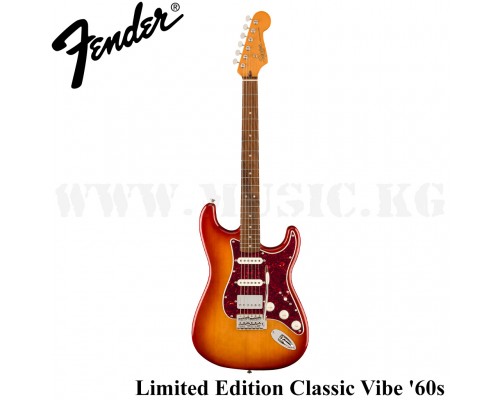 Электрогитара Squier Limited Edition Classic Vibe '60s Stratocaster HSS, Laurel Fingerboard, Tortoiseshell Pickguard, Sienna Sunburst