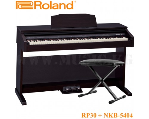 Акция!! Цифровое фортепиано Roland RP30 + банкетка Nomad NKB-5404