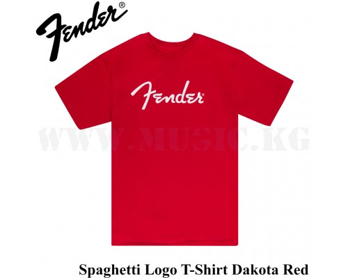 Футболка Fender Spaghetti Logo T-Shirt, Dakota Red, M