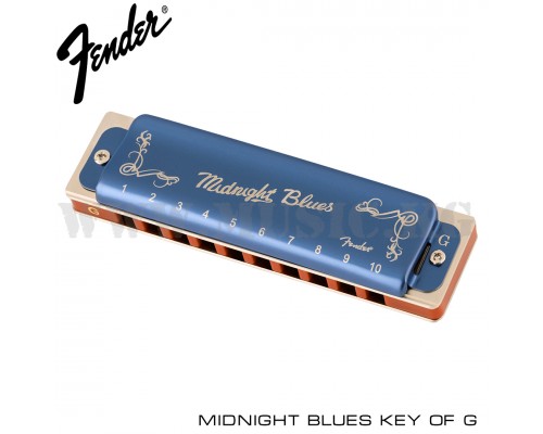Губная гармошка Fender Midnight Blues Harmonica, Key of G