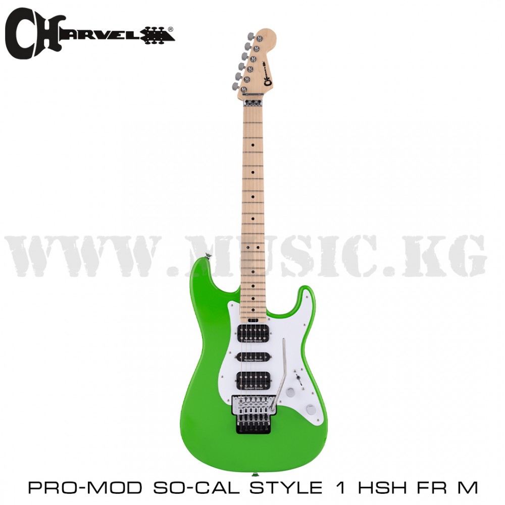 Электрогитара Charvel Pro-Mod So-Cal Style 1 HSH FR M, Maple Fingerboard, Slime Green