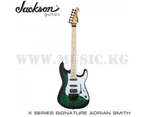 Электрогитара Jackson X Series Signature Adrian Smith SDXQM, Maple Fingerboard, Transparent Green