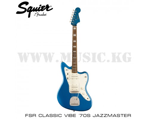 Электрогитара Squier FSR Classic Vibe '70s Jazzmaster, Laurel Fingerboard, Parchment Pickguard, Matching Headstock, Lake Placid Blue