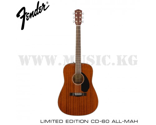 Акустическая гитара Fender CD-60 Limited Edition Dreadnought V3 DS, Walnut Fingerboard, All Mahogany