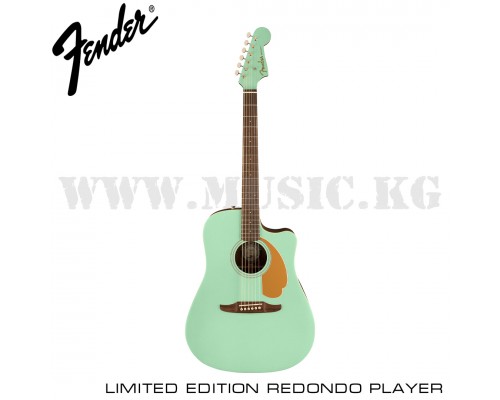 Электроакустическая гитара Fender Limited Edition FSR Redondo Player, Walnut Fingerboard, Surf Green