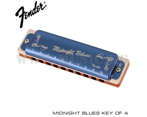 Губная гармошка Fender Midnight Blues Harmonica, Key of A