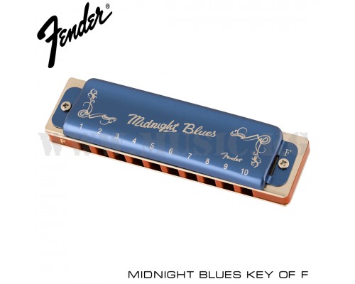 Губная гармошка Fender Midnight Blues Harmonica, Key of F