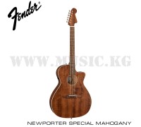 Электроакустика Fender Newporter Special with Gig Bag, All Mahogany, Pau Ferro Fingerboard, Natural