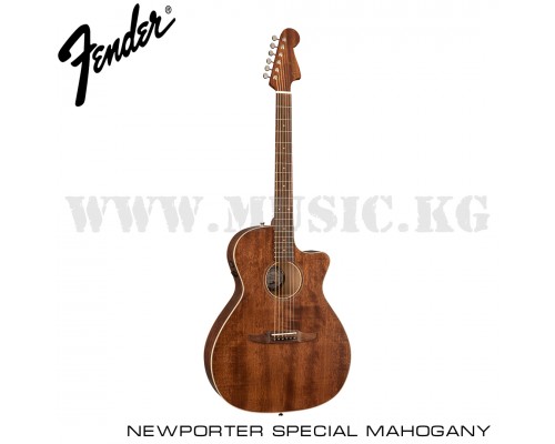 Электроакустика Fender Newporter Special with Gig Bag, All Mahogany, Pau Ferro Fingerboard, Natural
