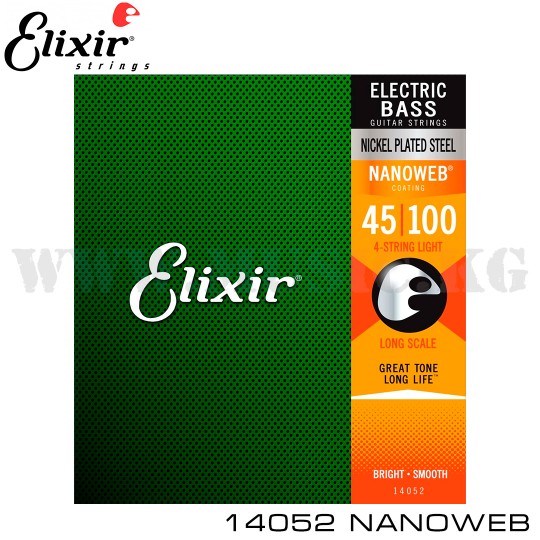 Струны для бас-гитары Elixir 14052 Nanoweb