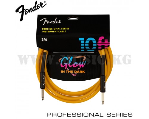 Инструментальный кабель Fender Professional Series Glow-In-The-Dark Cable, Orange