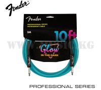 Инструментальный кабель Fender Professional Series Glow-In-The-Dark Cable, Blue