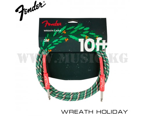 Инструментальный кабель Fender Wreath Holiday Series Green