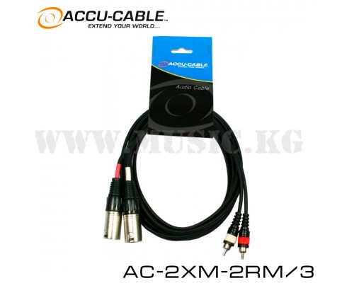 Коммутационный кабель Accu-Cable 2XLR - 2 RCA (3м)