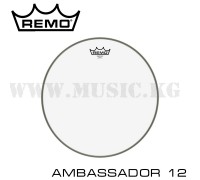 Пластик для малого барабана и томов Remo Ambassador Clear 12"