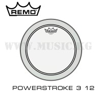 Пластик для малого барабана и томов Remo Powerstroke 3 Clear 12"