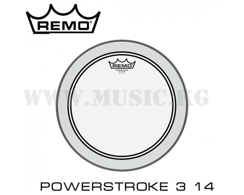Пластик для малого барабана и томов Remo Powerstroke 3 Clear 14"