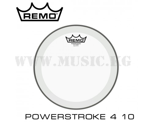 Пластик для малого барабана и томов Remo Powerstroke 4 Clear 10"