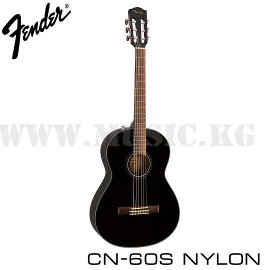 Классическая гитара Fender CN-60S Nylon, Walnut Fingerboard, Black