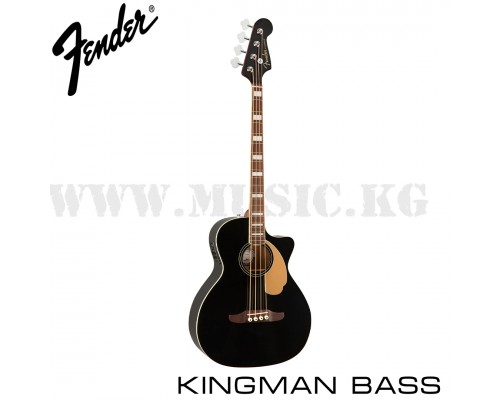 Электроакустическая бас-гитара Kingman Bass, Walnut Fingerboard, Black, Fender