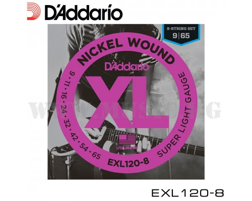 Струны для электрогитары D'Addario EXL 120-8