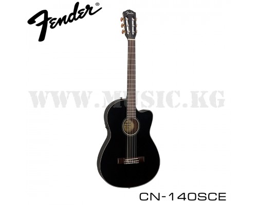 Классическая гитара CN-140SCE Black, Fender